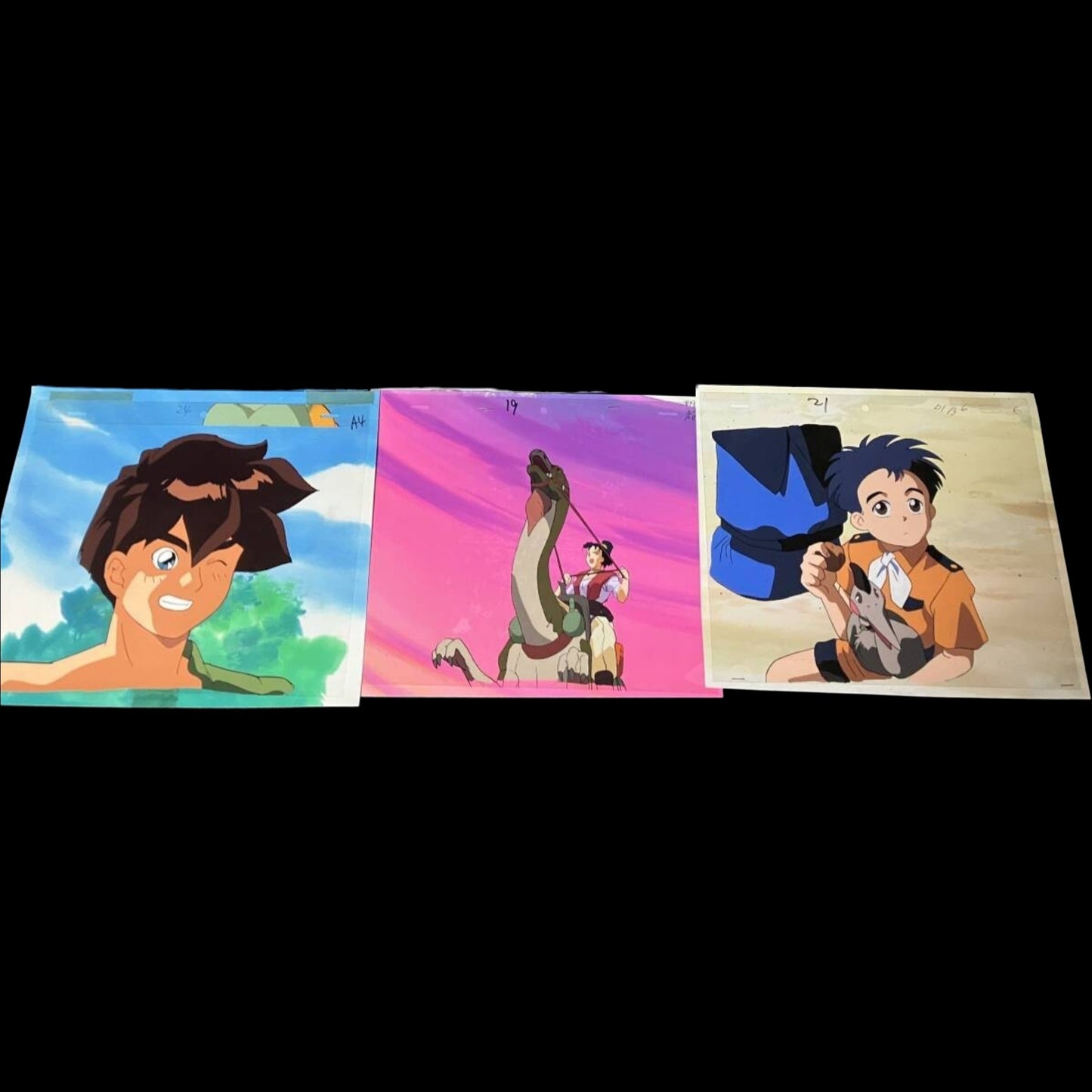 Jura Tripper: 3 pack animation cels with original backgrounds