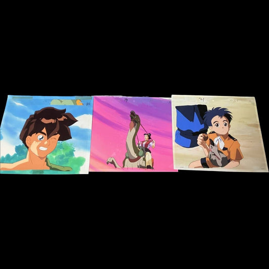Jura Tripper: 3 pack animation cels with original backgrounds