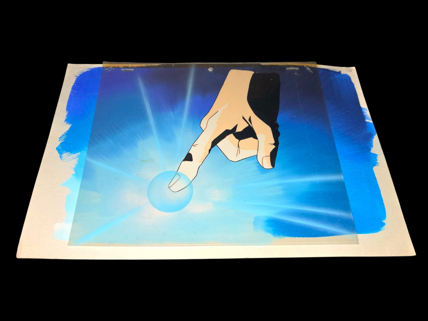 Yu Yu Hakusho: Yusuke Urameshi Spirit Gun animation cel + original background+ douga + layout 13 pc set Yoshihiro Togashi