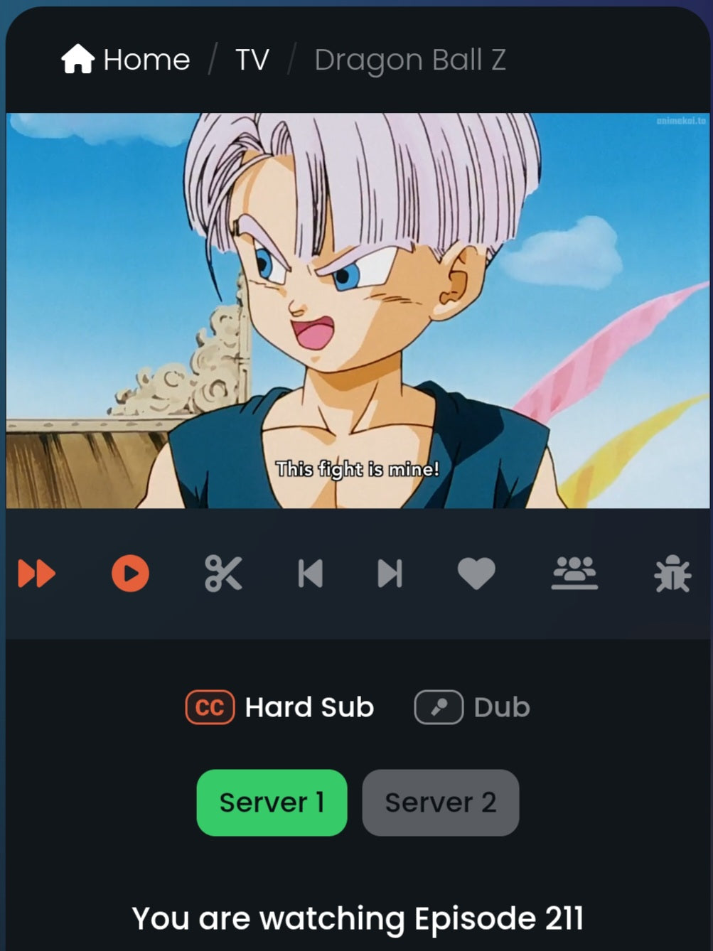 Dragonball z: Trunks Animation genga #4