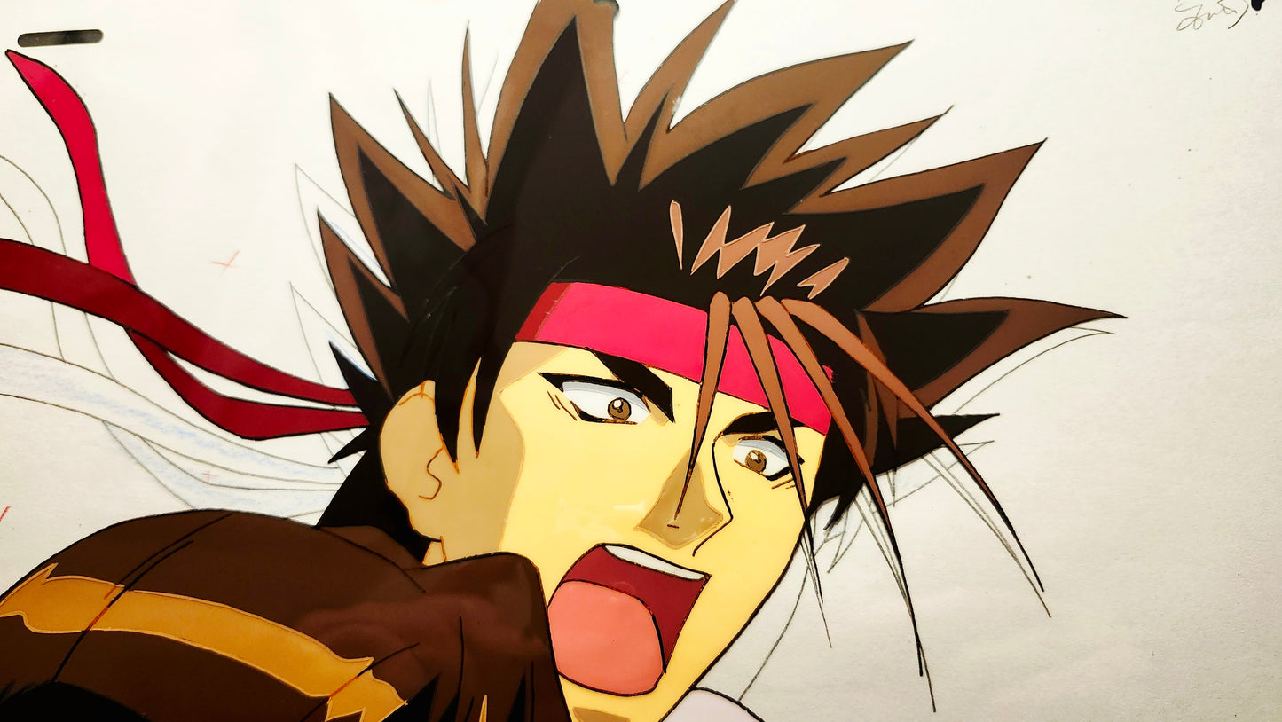 Rurouni Kenshin: Sanosuke animation cel ep 74