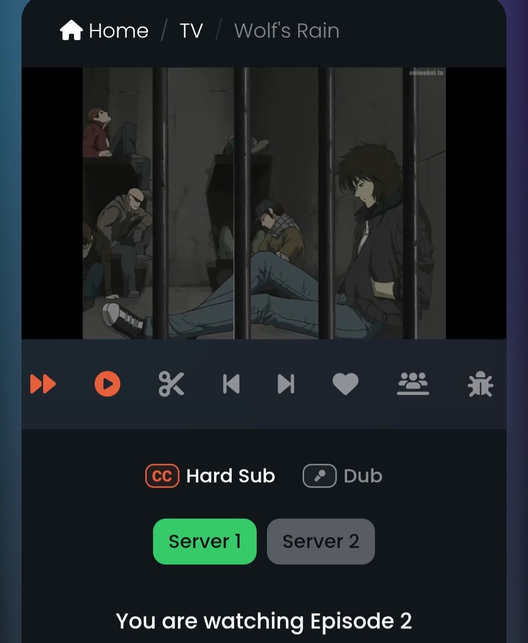 Wolf's Rain: Kiba animation genga