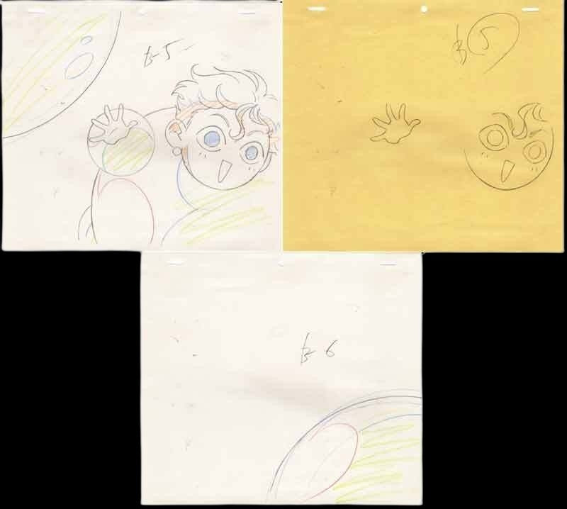 Sailor Moon SuperS the Movie: Bonbon Babies animation genga set