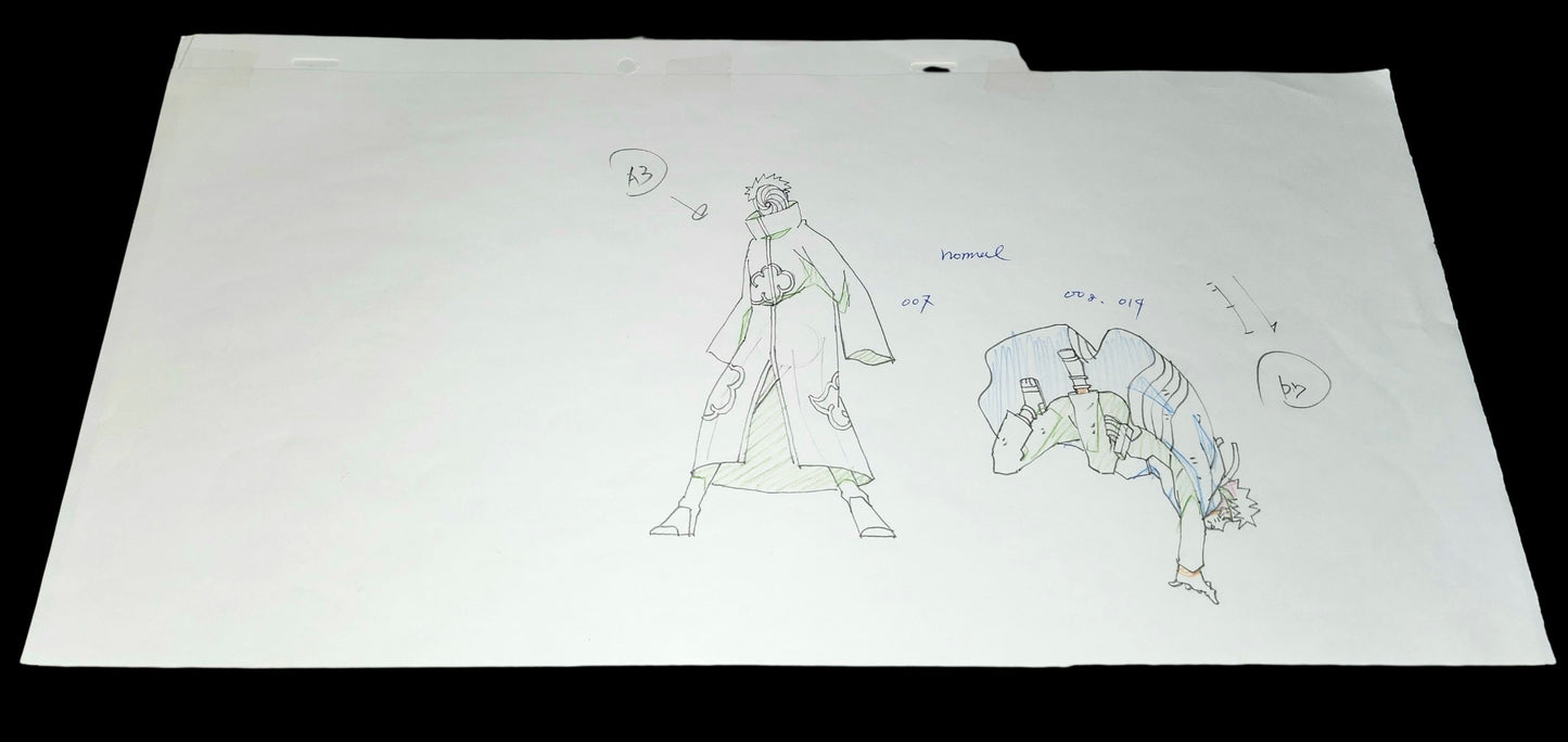Naruto Shippuden: Naruto's Rasengan vs Tobi animation pan genga full set 31 pc
