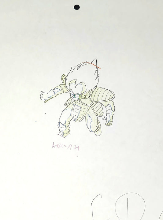Dragonball z: Vegeta first appearance on earth w scouter +tail by Takeo Ide