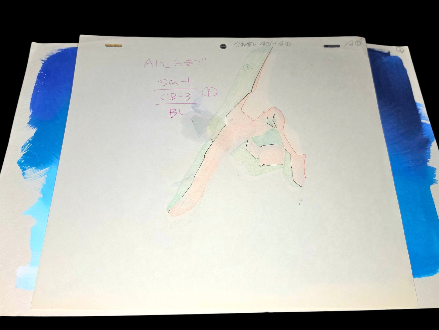 Yu Yu Hakusho: Yusuke Urameshi Spirit Gun animation cel + original background+ douga + layout 13 pc set Yoshihiro Togashi