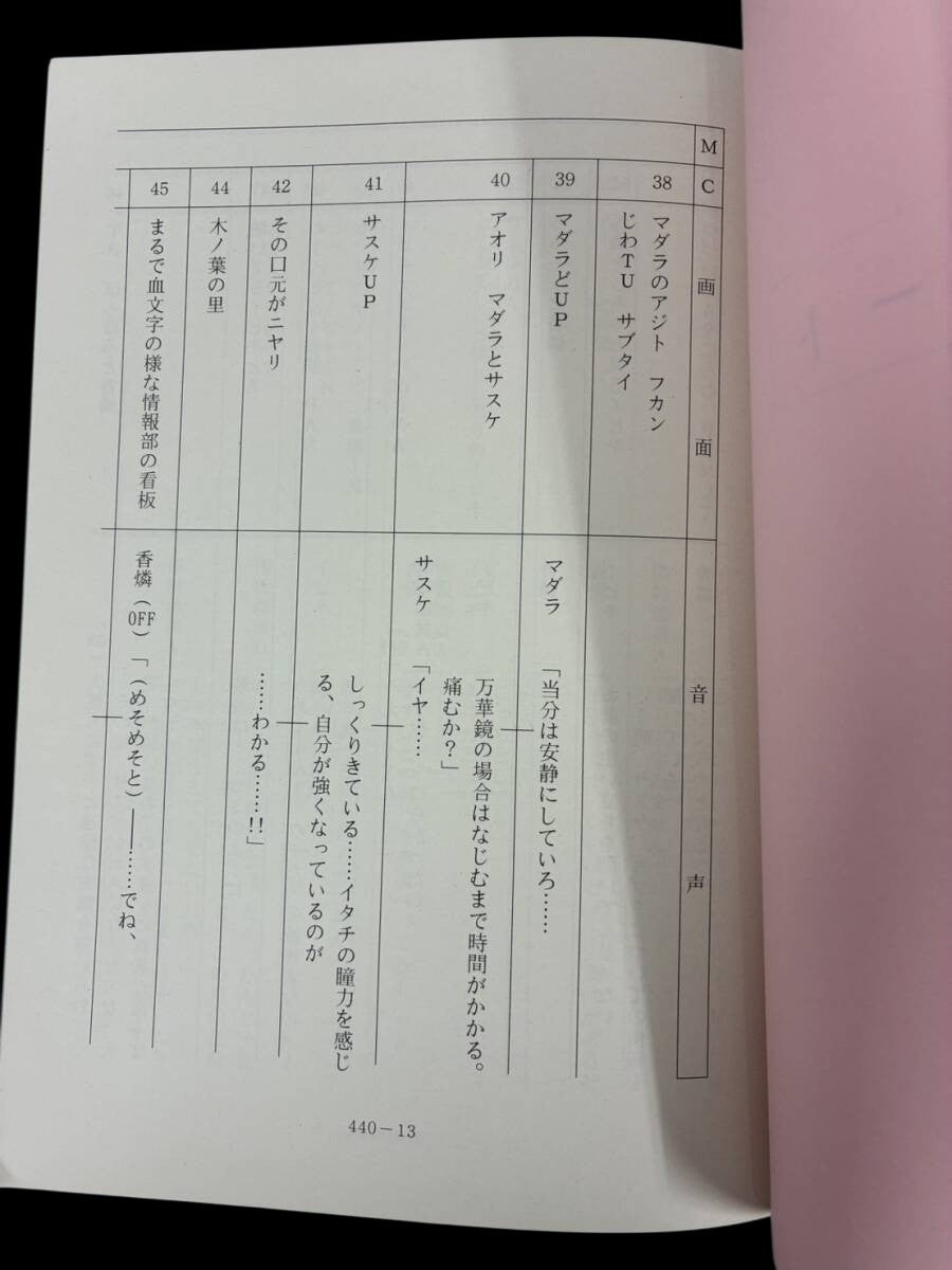 Naruto Shippuden #440/220 original studio script