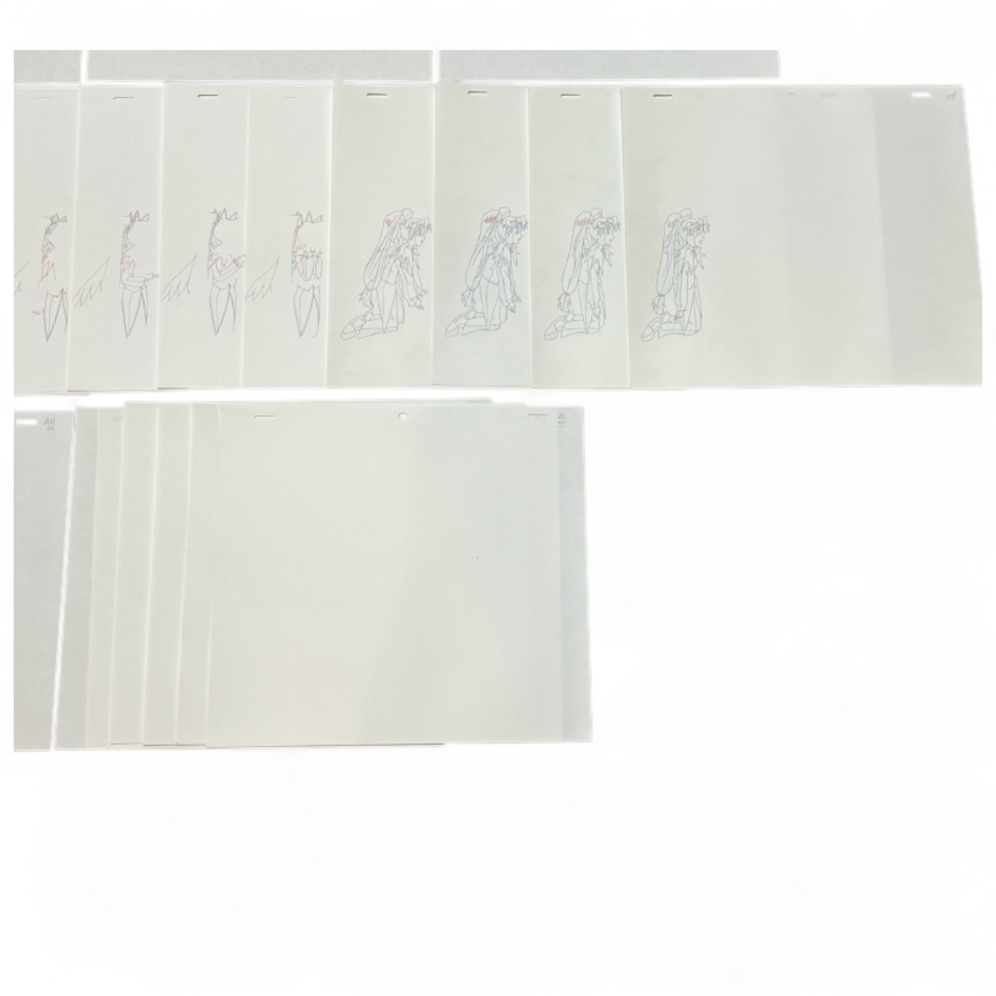 Happy☆Lesson: Group shot animation genga + douga 25 pc lot