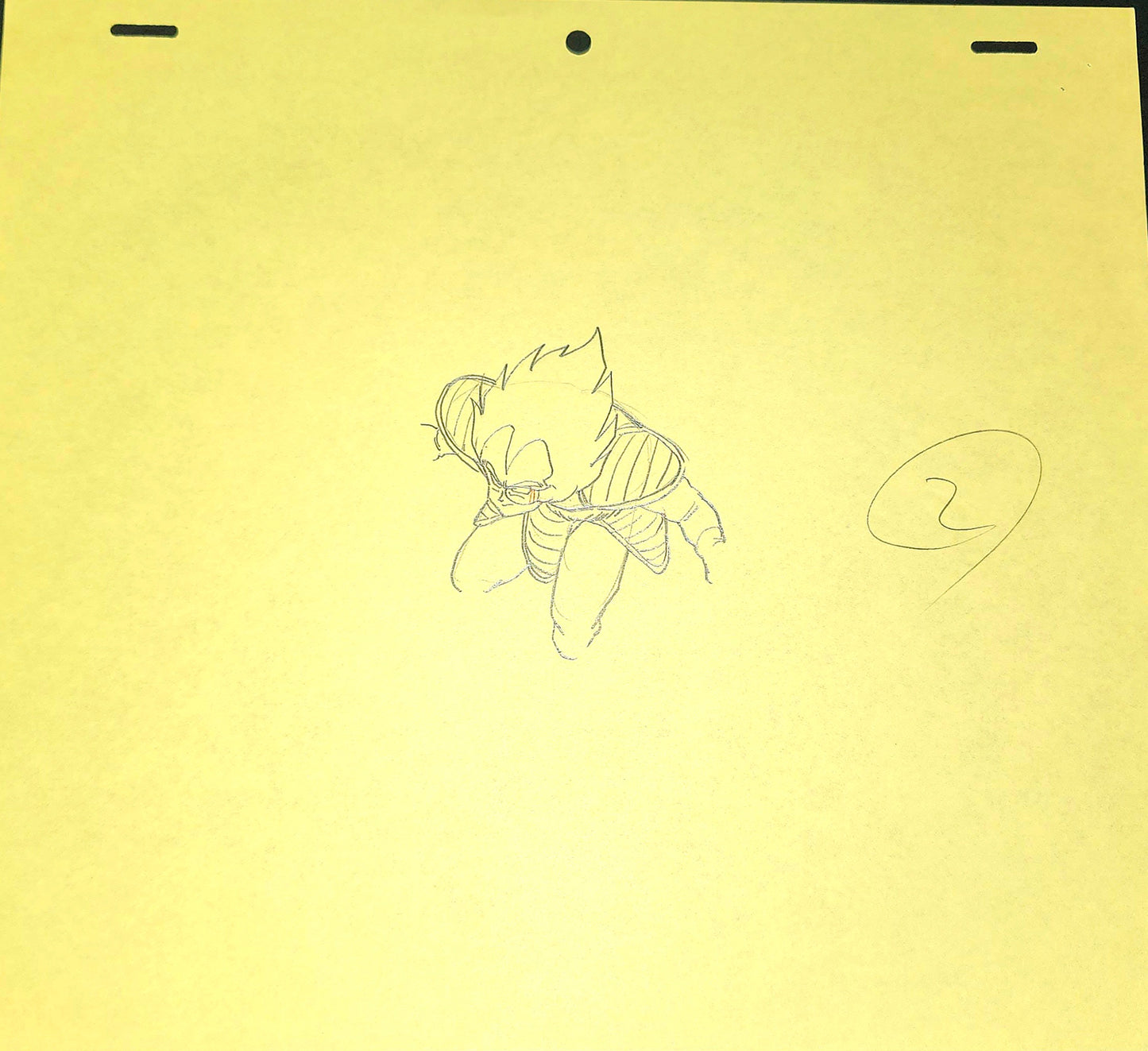 Dragonball z: Vegeta first appearance on earth w scouter +tail by Takeo Ide