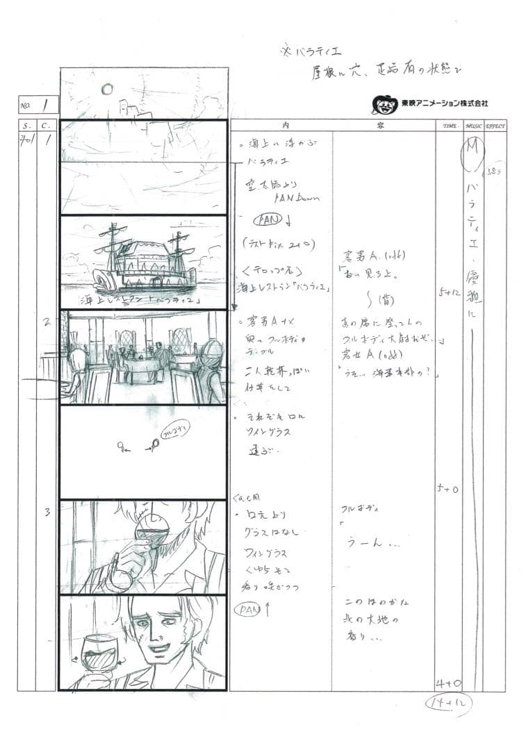 One Piece: Episode of East Blue storyboard