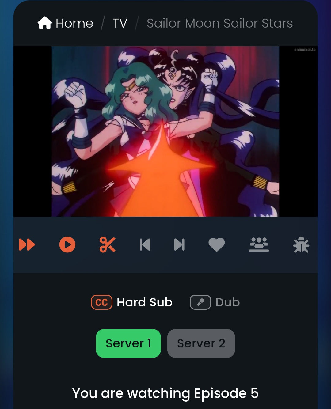 Sailor Moon: Sailor Neptune (Michiru Kaiou) EYE animation layout genga