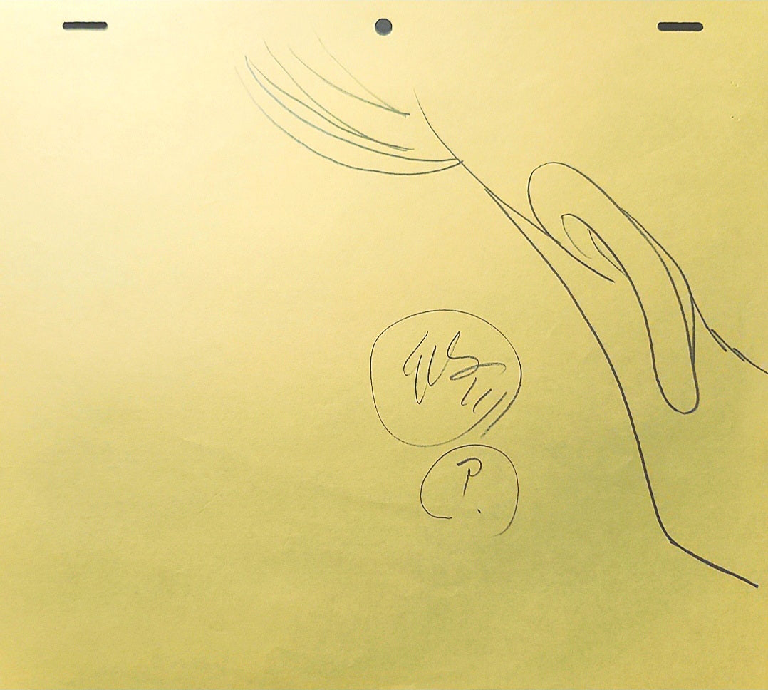 Dragonball z: Goku + Chichi on Kintoun/Nimbus animation genga 9 pc