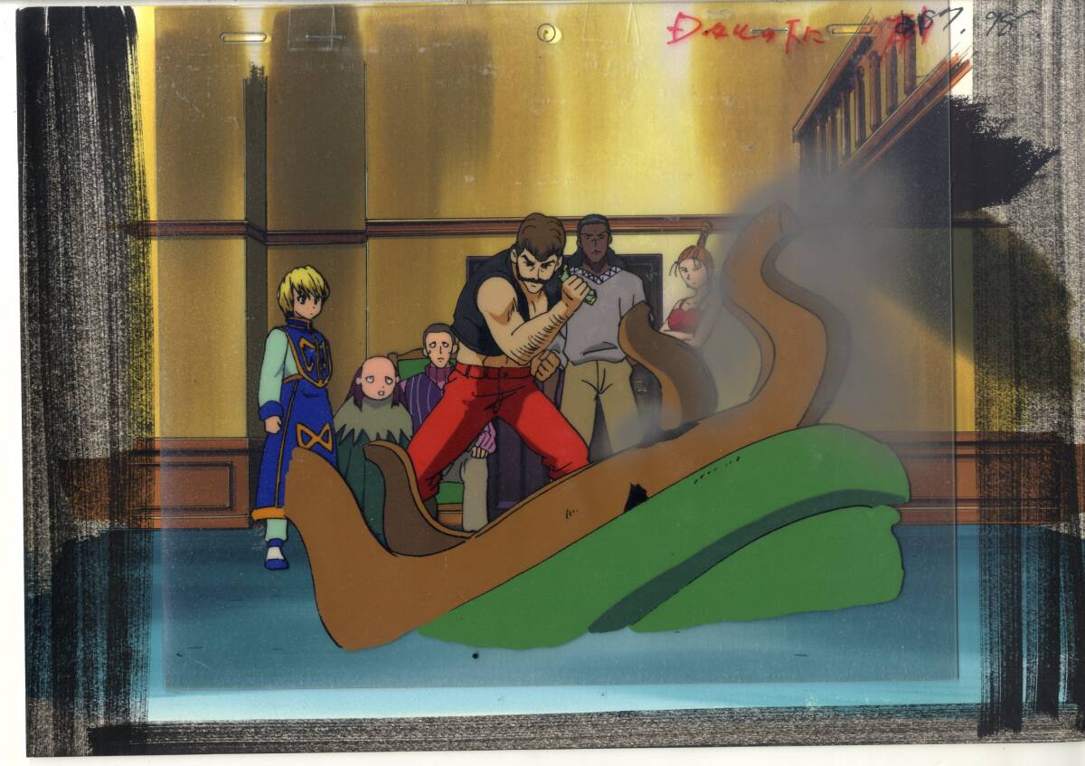 Hunter x Hunter: Kurapika Group shot animation cel with original background 6 pc
