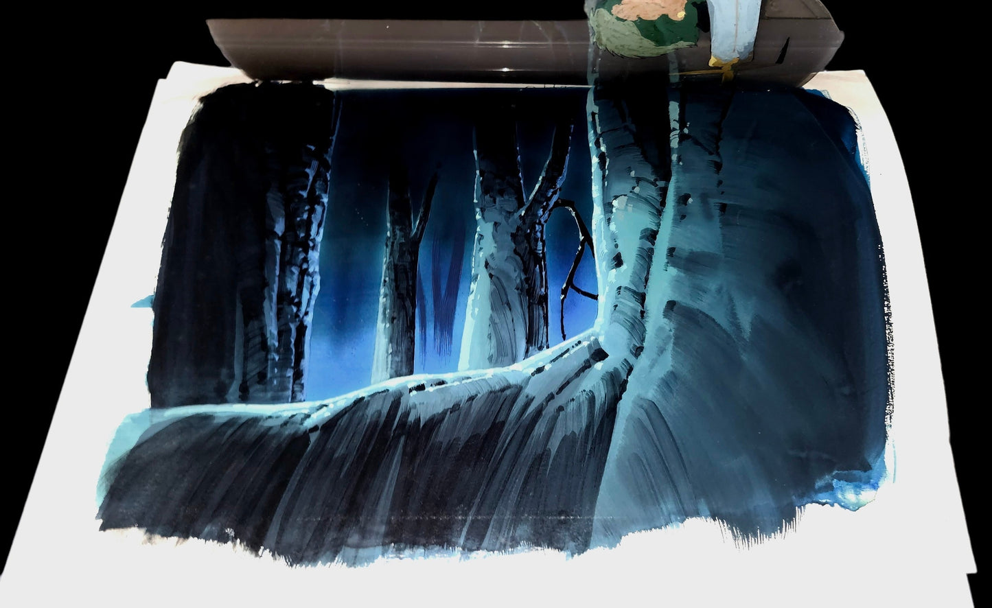 Magic Knight Rayearth: Ferio & Fuu animation cel w original background