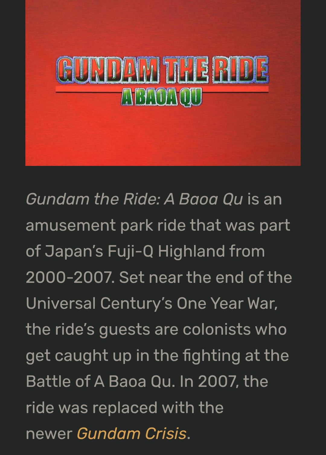 Mobile Suit Gundam The ride: Rare & Unique genga of Gundam character w Thomas the tank engine Nod