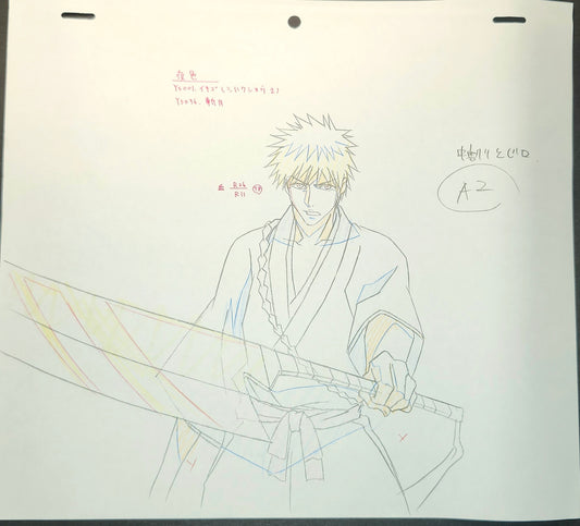 Bleach Ichigo animation genga 8 piece