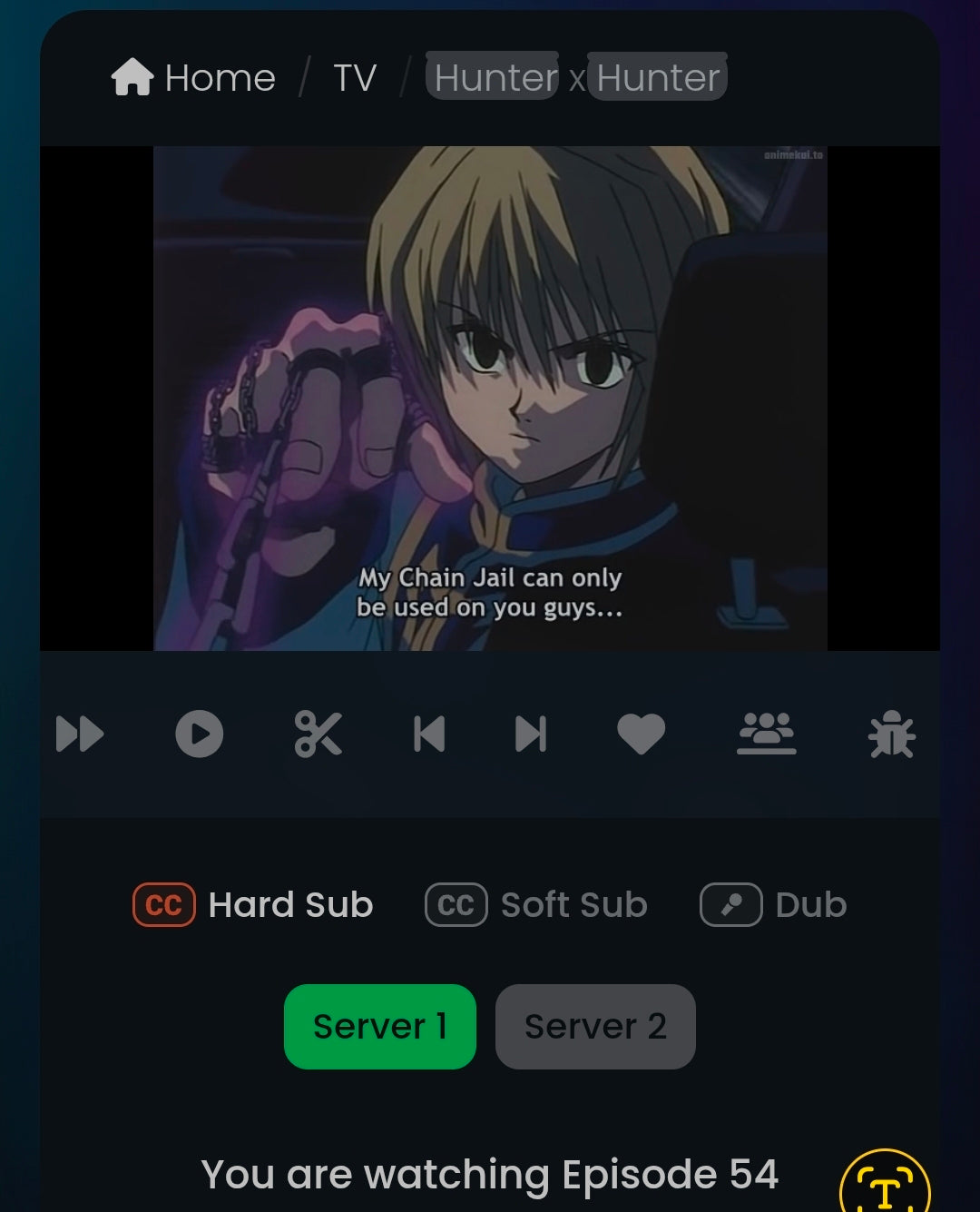 Hunter X Hunter: Kurapika animation Cel