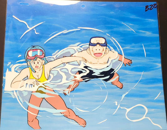 Dragonball z: Krillin and Maron animation cel