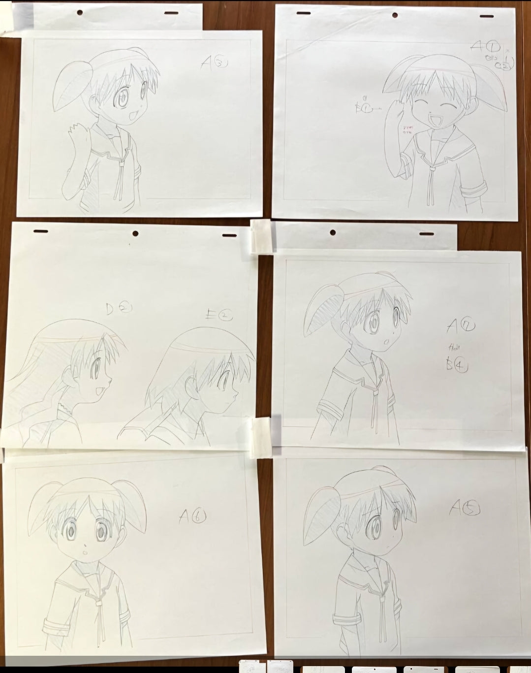 Azumanga Daioh Chiyo animation douga set of 6