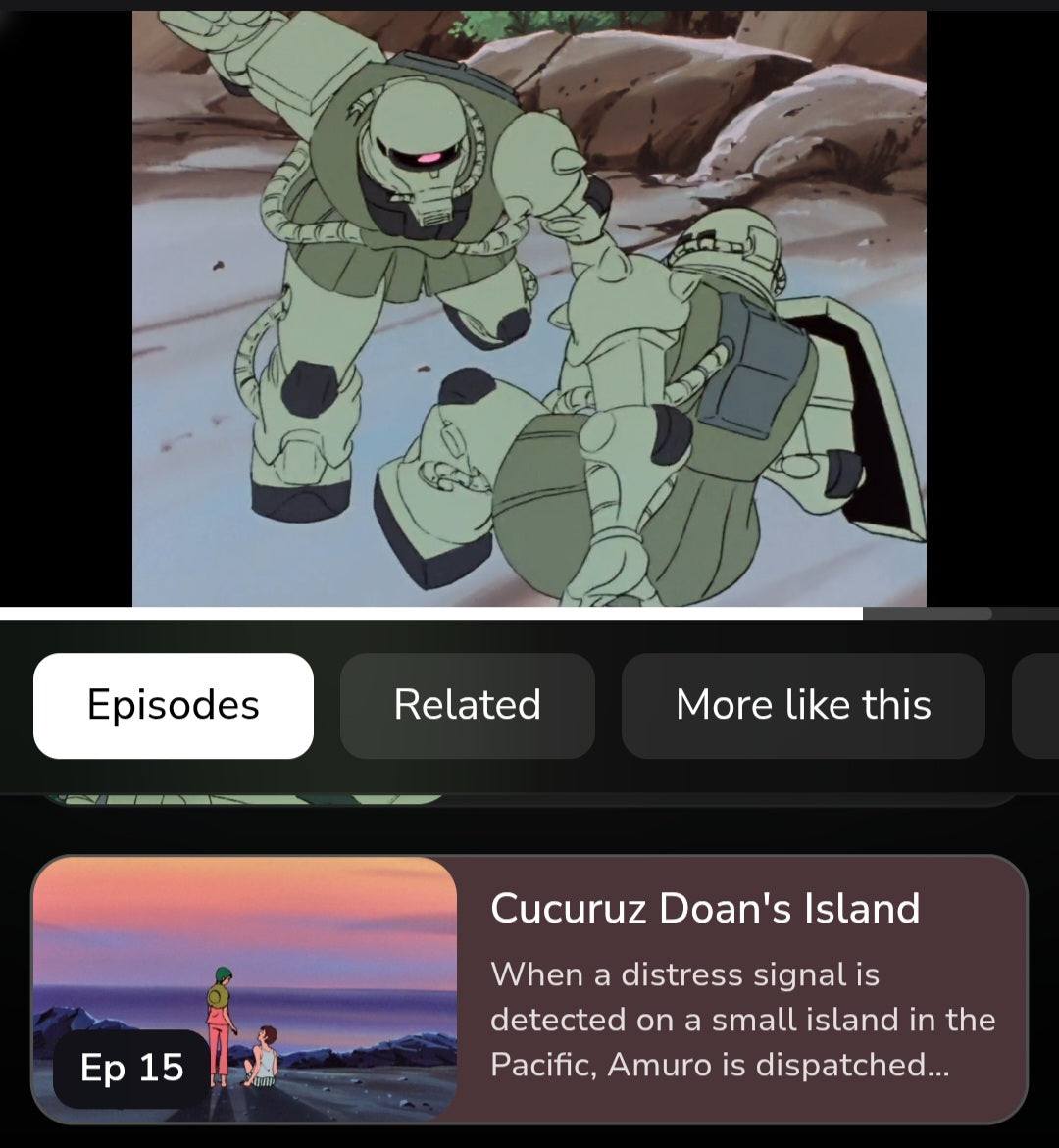 Mobile Suit Gundam: Ep 15 Mech Mobile Suit Zaku vs Zaku animation douga