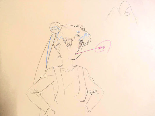 Sailor Moon: Usagi Tsukino animation genga revised by Shinya Hasegawa