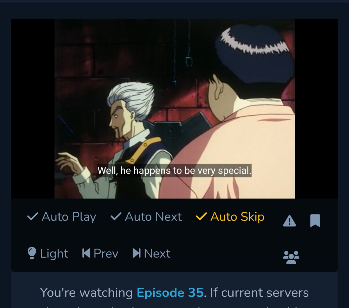 Hunter X Hunter: Xeno Zoldyck animation cel