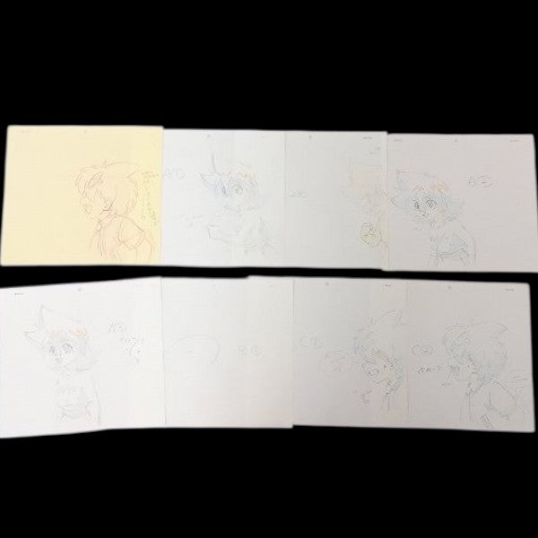 Beyblade VForce: Hiromi Tachibana (Hilary) & Kyouju (Kenny or "Chief) animation genga/douga huge lot