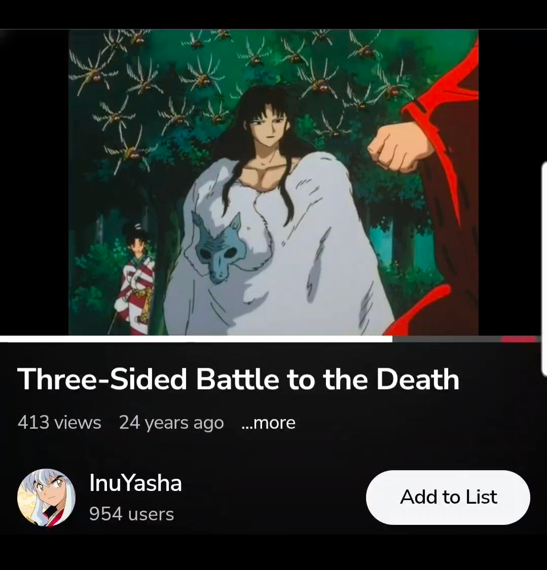 Inuyasha: Naraku & Kagura animation layout genga