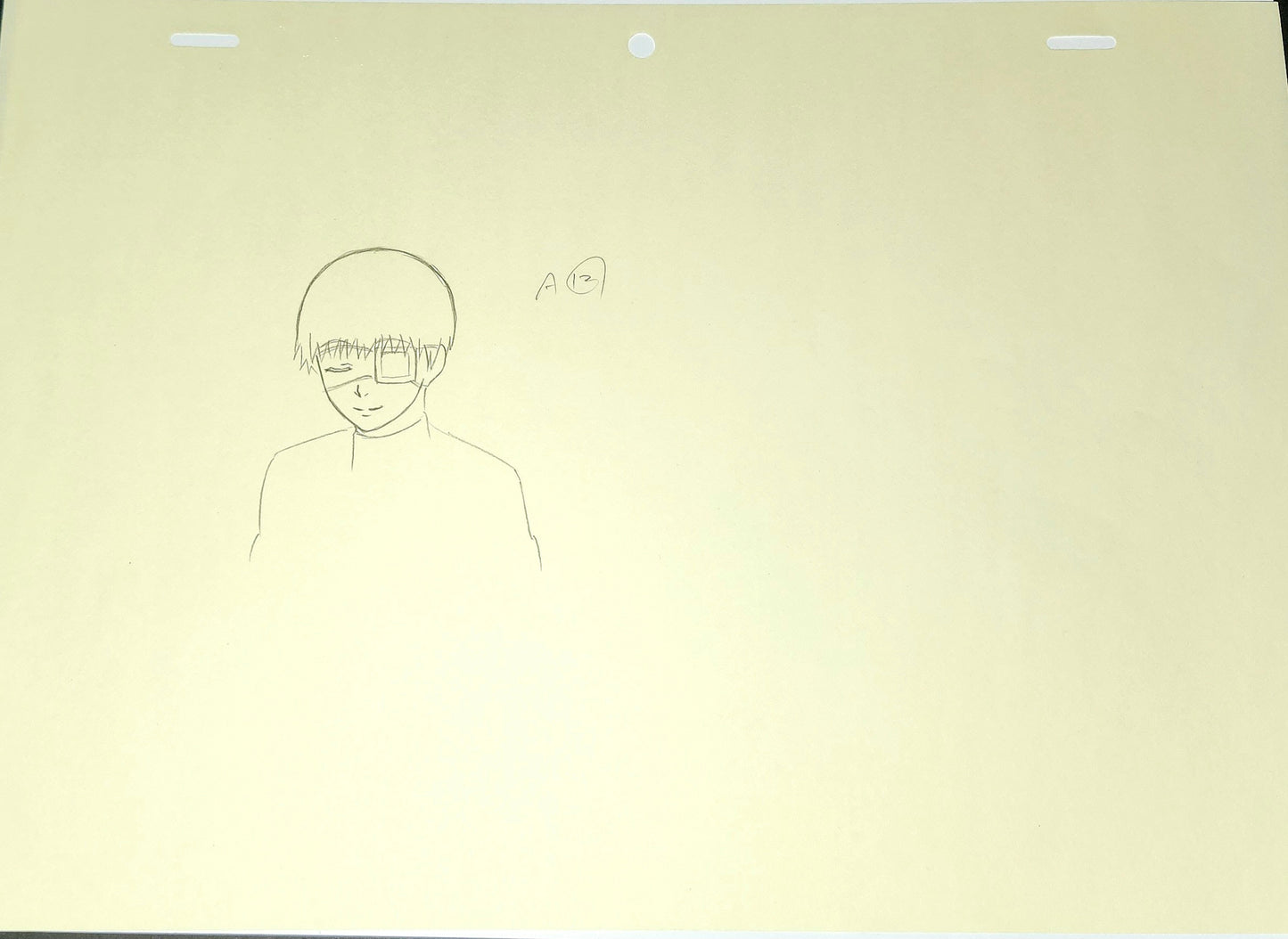 Tokyo Ghoul: Kanaki + Uta animation layout genga 3 pc