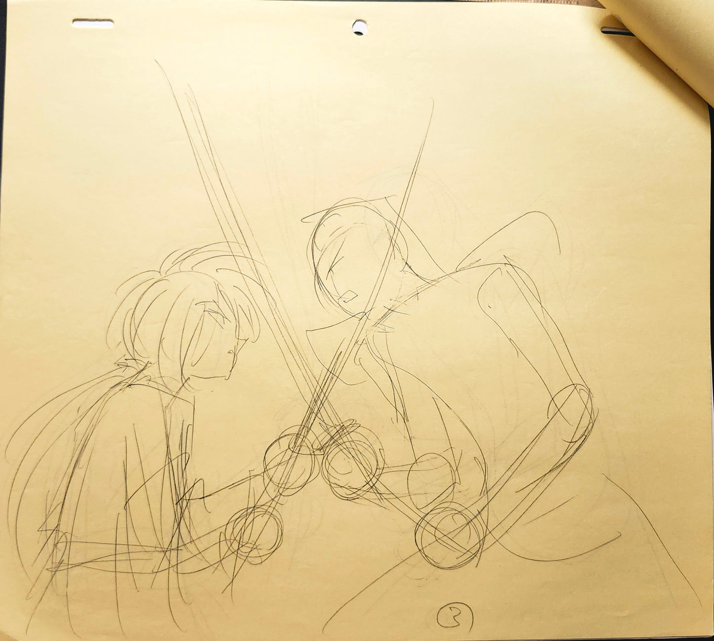 Rurouni Kenshin: kenshin + Amakusa Shougo 7pc key animation layout genga