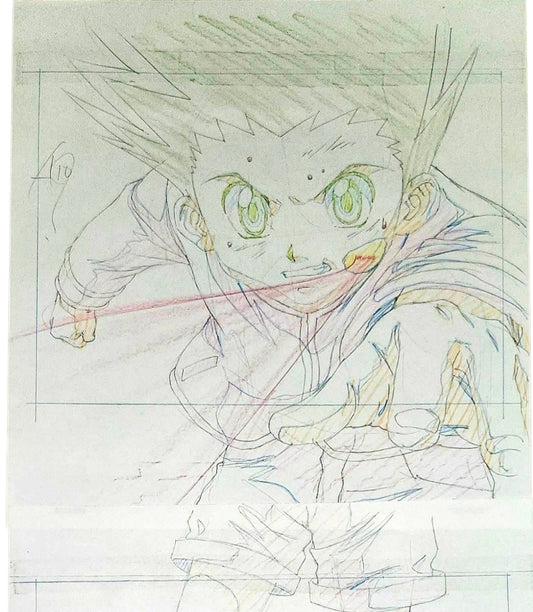 Hunter X Hunter: Gon (Hisoka's) bungee gum animation pan genga