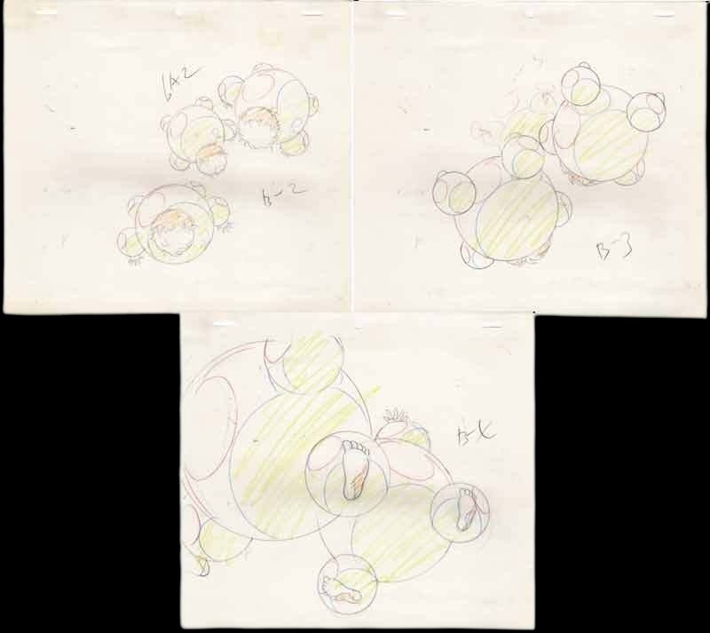 Sailor Moon SuperS the Movie: Bonbon Babies animation genga set