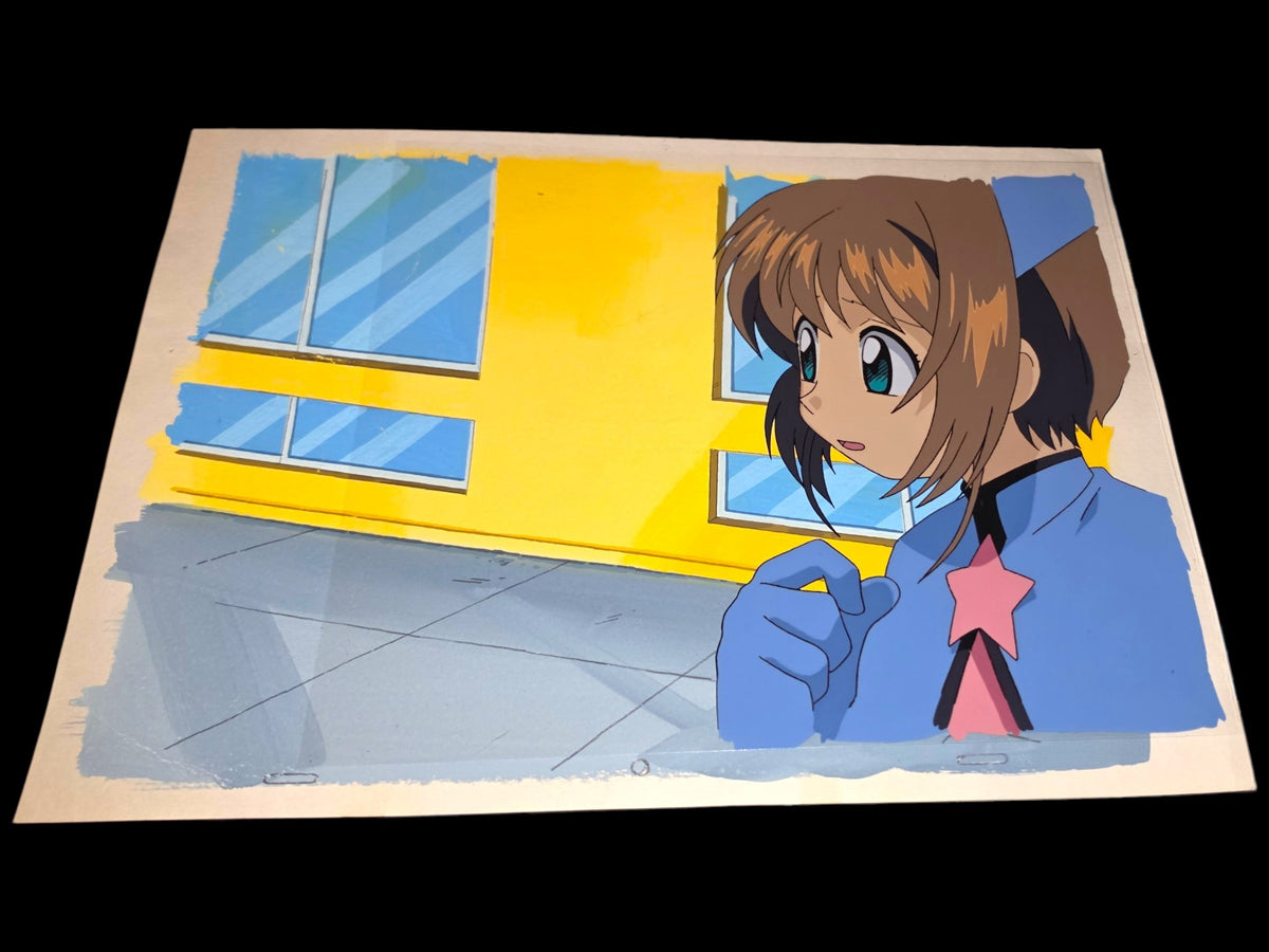 Cardcaptor Sakura: Sakura Kinomoto animation cel w background