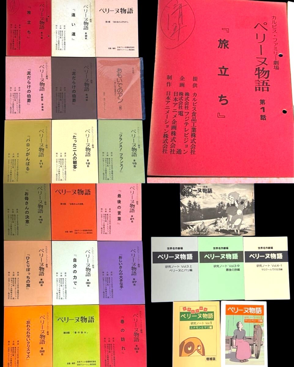 The Story of Perrine: Huge lot of scripts and Research Notes