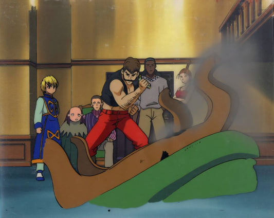 Hunter x Hunter: Kurapika Group shot animation cel with original background 6 pc