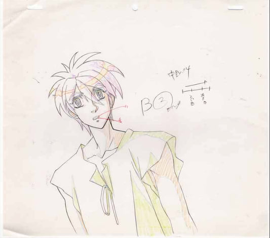 Escaflowne: Van Fanel animation genga 4 piece set