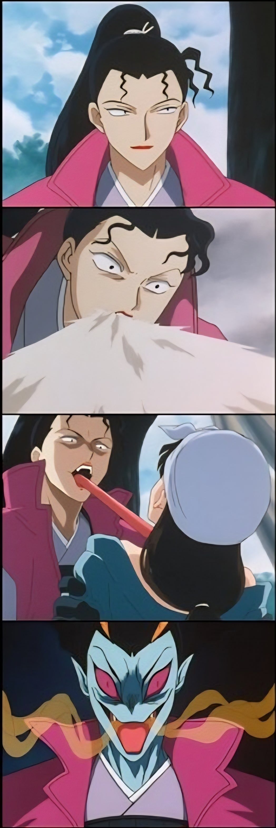 Inuyasha: Kagome + Gatenmaru animation cel 3 pc Rumiko Takahashi