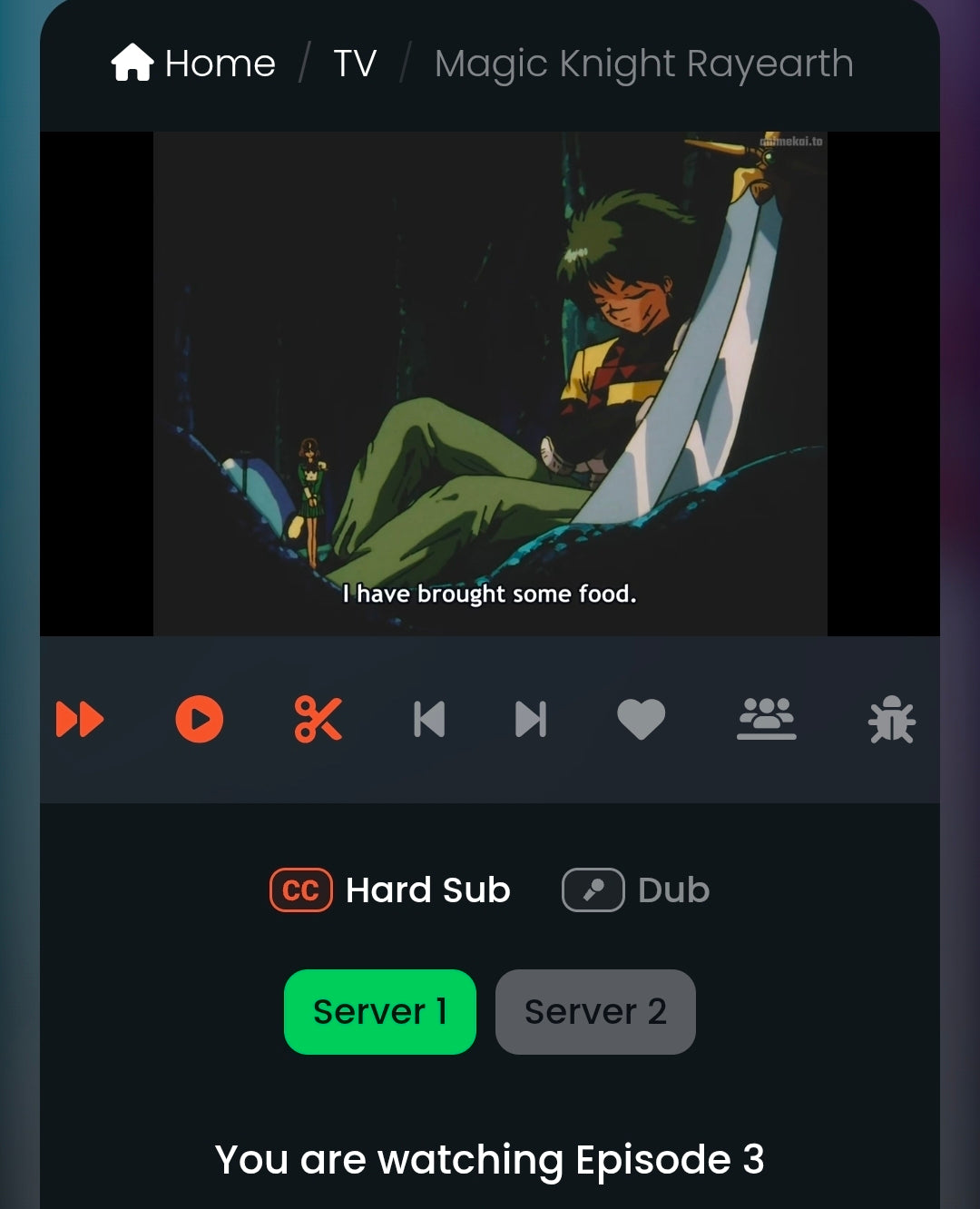 Magic Knight Rayearth: Ferio & Fuu animation cel w original background