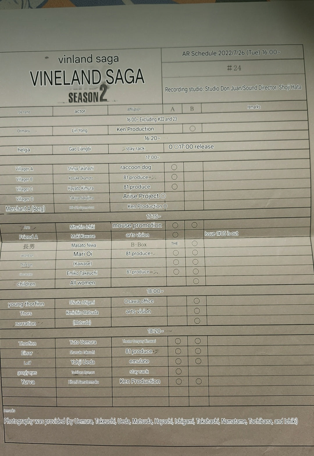 Vinland Saga season 2 script #21