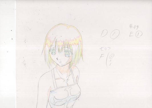 Rave Master: Elie & Plue animation genga 5 pc Hiro Mashima