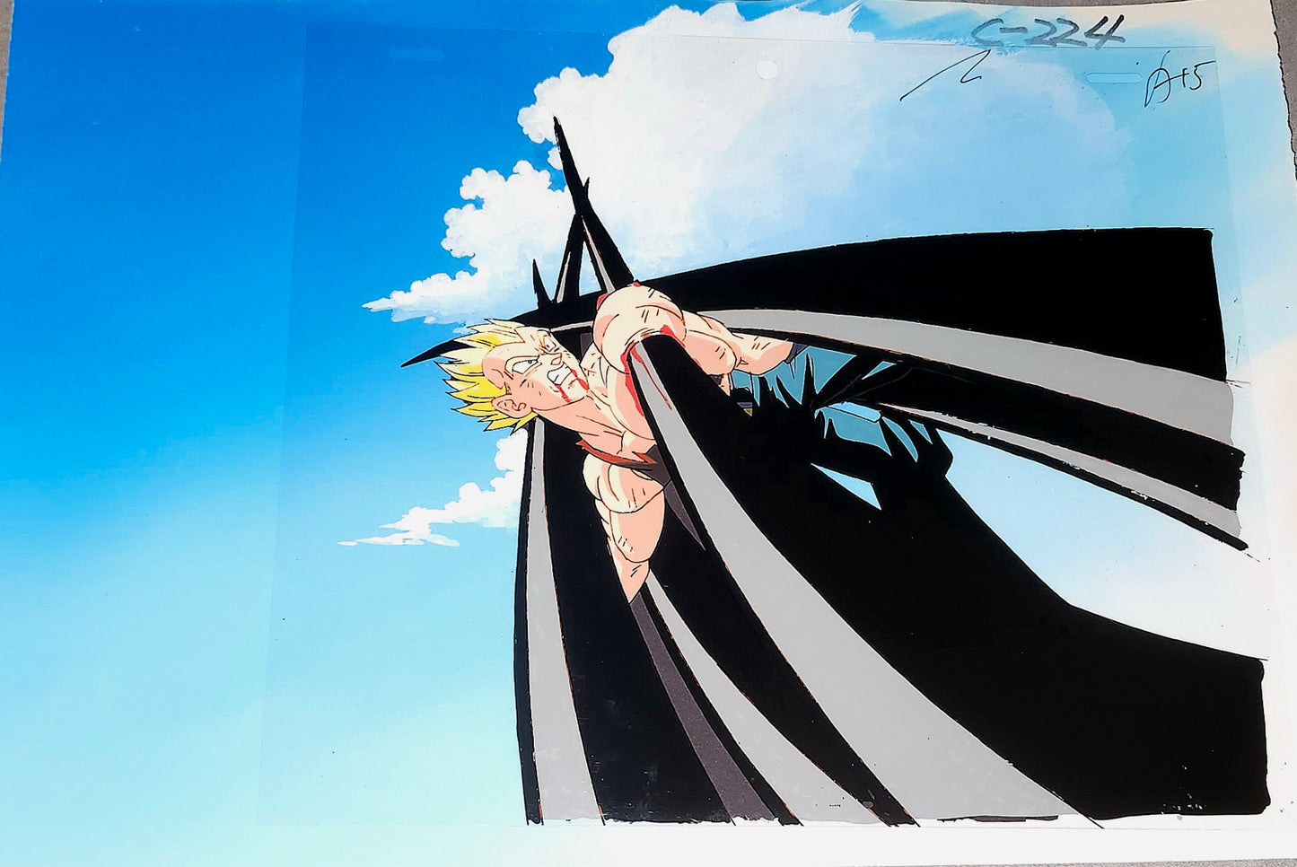 Dragonball GT: SSJ Vegeta animation cel Akira Toriyama