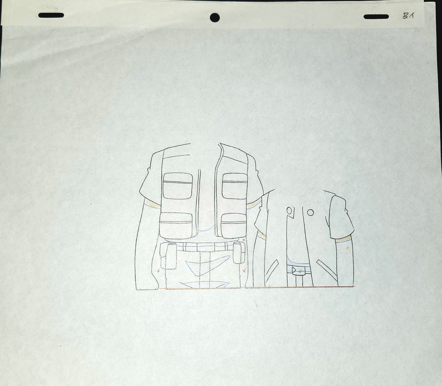 Pokemon: Ash/Satoshi & Brock animation genga