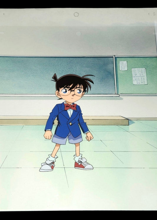 Detective Conan / Case Closed: Conan animation cel w background