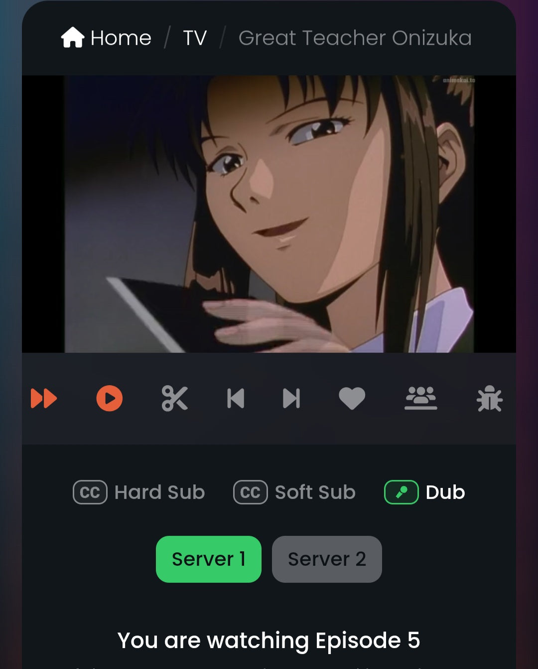 GTO Great Teacher Onizuka: Anko Uehara Animation Cel + original background