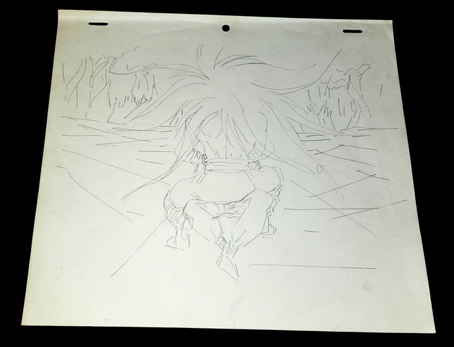 Yu Yu Hakusho: Raizen vs Yusuke animation layout genga pan set 4 pc Yoshihiro Togashi (Rare)
