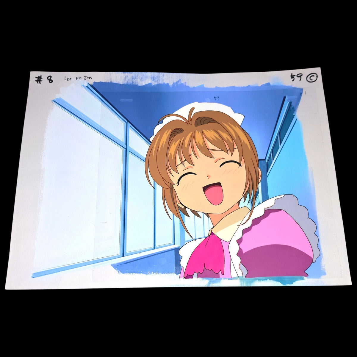 CardCaptor Sakura: Sakura Kinomoto animation cel w background
