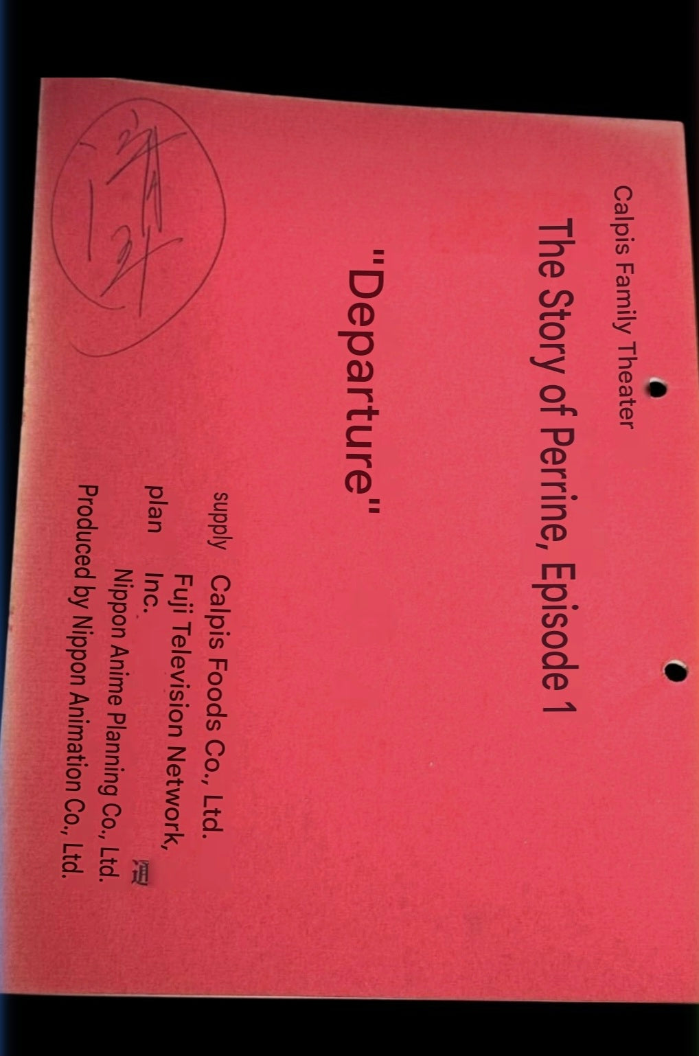 The Story of Perrine: Huge lot of scripts and Research Notes