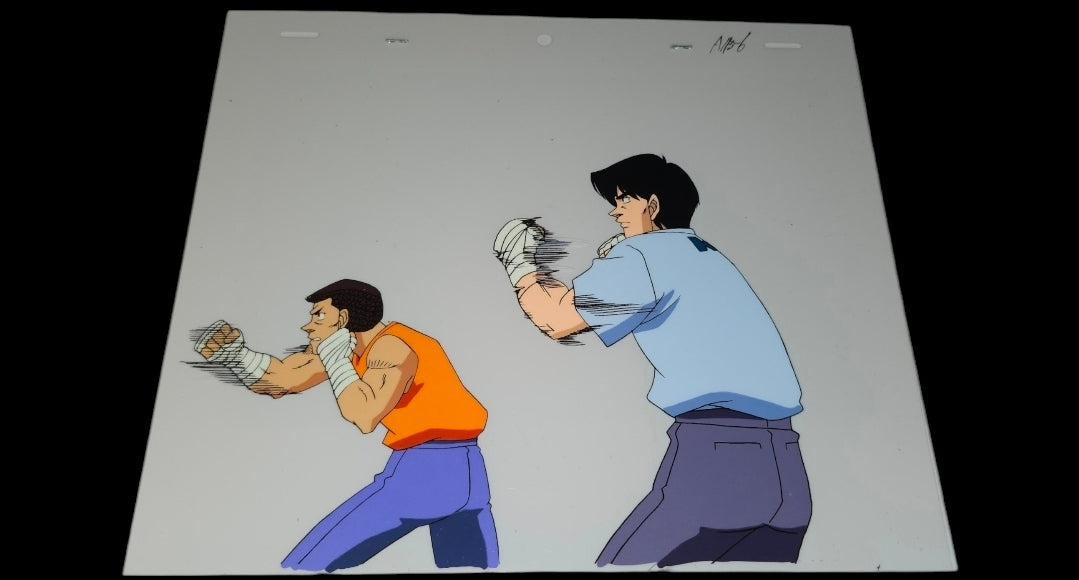 Hajime no Ippo: Masaru Aoki & Tatsuya Kimura animation cel 3 pc