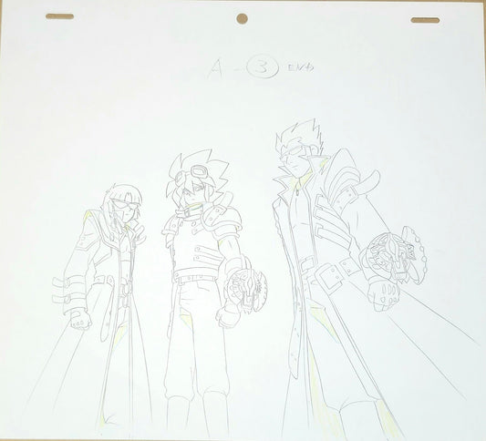 Yu-gi-oh: Rafael x Amelda x Valon animation genga