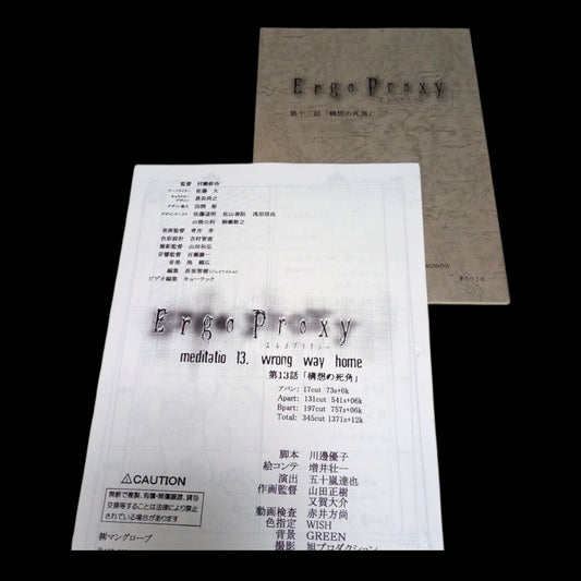 Ergo Proxy: Script + Storyboard ep #13 "Conceptual Blind Spot"
